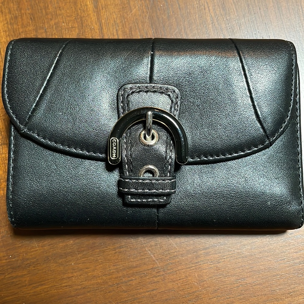 Coach Small Trifold Leather Wallet